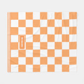 Couverture Polaire Maison de famille À damiers Orange Sherbet (Devant (Horizontal))