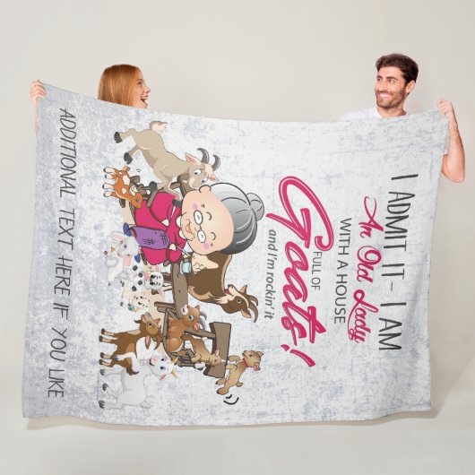 Couverture Polaire Maison de la Vielle-Dame pleine de chèvres (En situation)