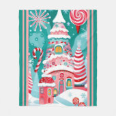Couverture Polaire Maison de Noël (Devant)
