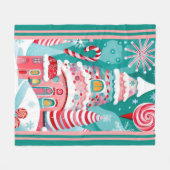 Couverture Polaire Maison de Noël (Devant (Horizontal))