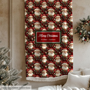Couverture Polaire Maison de vacances tendance classique Santa Claus