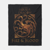 Couverture Polaire MAISON DU DRAGON | Maison Targaryen Sigil (Devant)