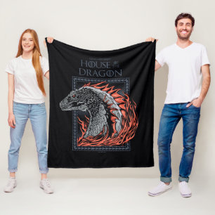 Couverture Polaire MAISON DU DRAGON Profil de dragon en flammes