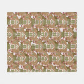 Couverture Polaire Maison en pain d'épices Camper rose (Devant (Horizontal))