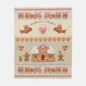 Couverture Polaire Maison En Pain D'Épices Et Trains À Vapeur À Sucre (Devant)