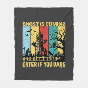 Couverture Polaire Maison Hantée Halloween Sorcière Chouette Arrive_
