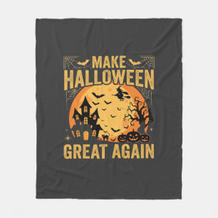 Couverture Polaire Maison Hantée Halloween Super Encore Citrouille