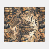 Couverture Polaire Maison Hantée Vintage (Devant (Horizontal))