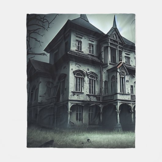 Couverture Polaire Maison haunted (Devant)