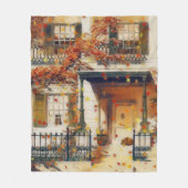 Couverture Polaire Maison magique d'automne (Devant)
