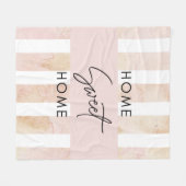 Couverture Polaire Maison rose pâle Maison douce (Devant (Horizontal))