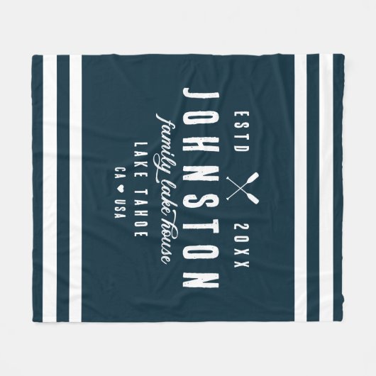 Couverture Polaire Maison Rustique moderne | Marine White (Devant (Horizontal))