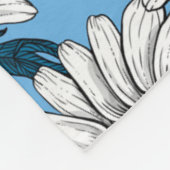 Couverture Polaire Maisonnettes, fleurs sauvages sur bleu (Coin)