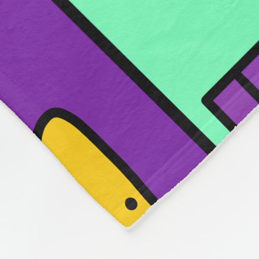 Couverture Polaire Maisons colorées (Coin)