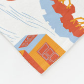 Couverture Polaire Maisons de ville mignonnes : Doodé Vintage (Coin)