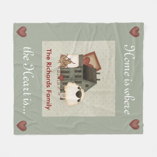 Couverture Polaire Maisons primitives (Devant (Horizontal))