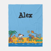 Couverture Polaire Maisy et amis à la plage (Devant)