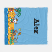 Couverture Polaire Maisy et amis à la plage (Devant (Horizontal))