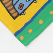 Couverture Polaire Maisy et Cyrille avec le palmier à la plage (Coin)