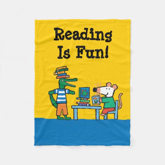 Couverture Polaire Maisy et les amis apprécient la bibliothèque (Devant)