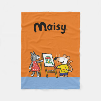 Couverture Polaire Maisy et peinture pointillée à l'école maternelle