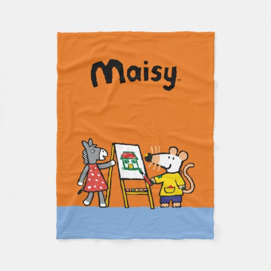 Couverture Polaire Maisy et peinture pointillée à l'école maternelle (Devant)