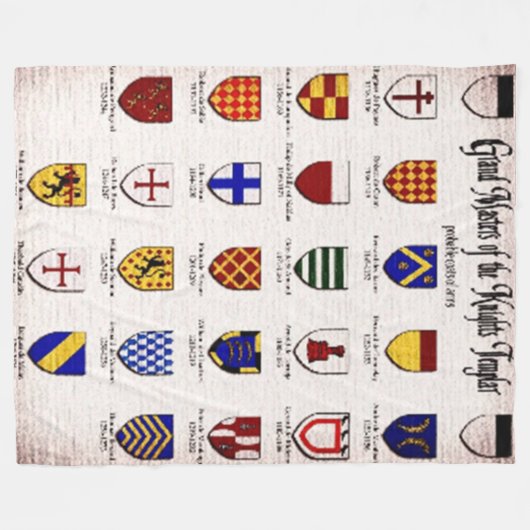 Couverture Polaire MAÎTRES GRANDS des CHEVALIERS TEMPLAR (Devant (Horizontal))