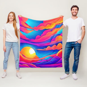 Couverture Polaire Majesté d'un coucher de soleil