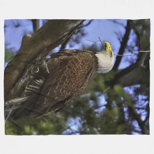 Couverture Polaire Majestic Bald Eagle (Devant (Horizontal))