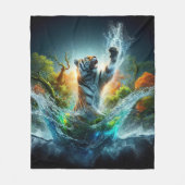 Couverture Polaire Majestic Tiger Splash Fantasy Wildlife Nature (Devant)