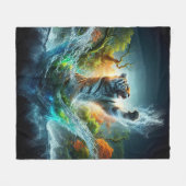 Couverture Polaire Majestic Tiger Splash Fantasy Wildlife Nature (Devant (Horizontal))