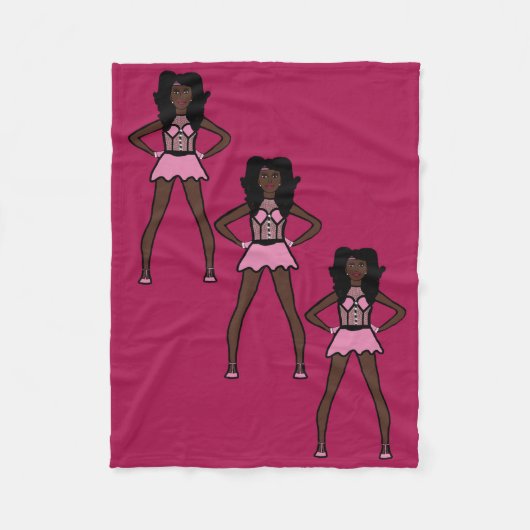 Couverture Polaire Majorette / Danseur Blanche en toison Coton Bonbon (Devant)