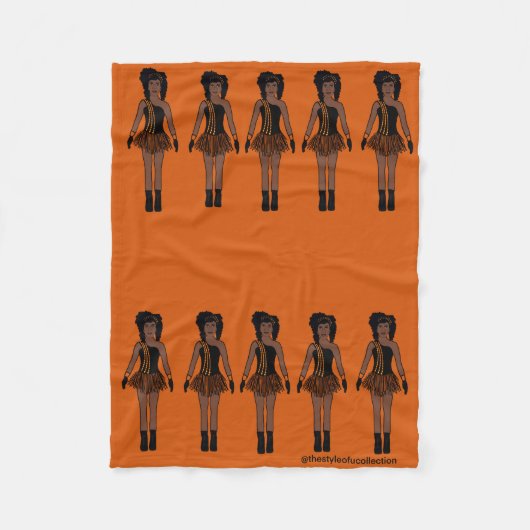 Couverture Polaire Majorette / Danseur Blanche polaire Orange (Devant)