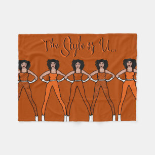 Couverture Polaire Majorette / Danseuse Blanche polaire Brûlé orange