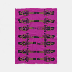Couverture Polaire Majorette / Danseuse Blanche polaire Fushia