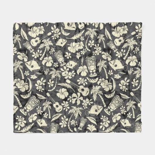 Couverture Polaire Makapuu Beach Batik hawaïen (Devant (Horizontal))