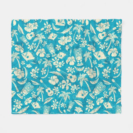 Couverture Polaire Makapuu Beach Batik hawaïen (Devant (Horizontal))