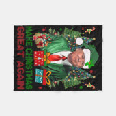 Couverture Polaire Make Christmas Great Again Xmas Funny Trump Pajama (Devant (Horizontal))