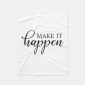 Couverture Polaire Make It Happen Motivational (Devant)