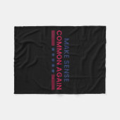 Couverture Polaire Make Sense Common Again Funny Quote  (Devant (Horizontal))