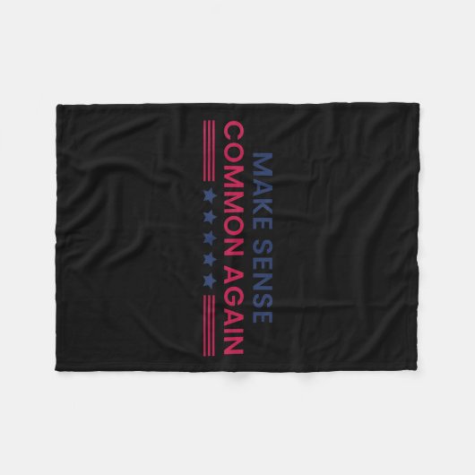 Couverture Polaire Make Sense Common Again Funny Quote  (Devant (Horizontal))