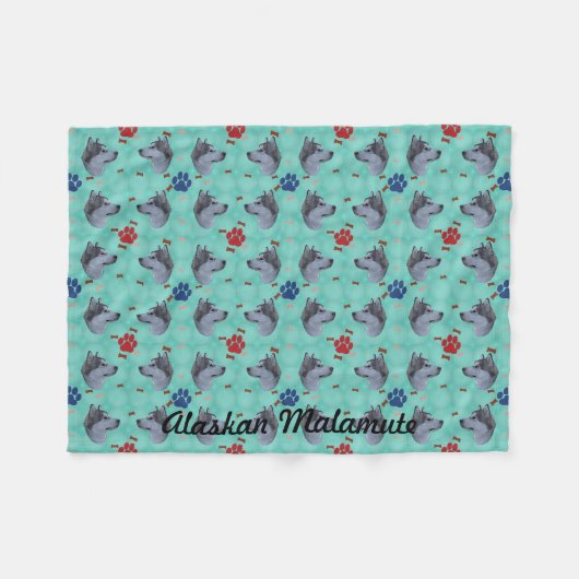 Couverture Polaire Malamute d'Alaska (Devant (Horizontal))