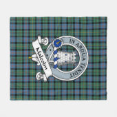 Couverture Polaire Malcolm Ancien Clan Badge Tartan Plaid (Devant (Horizontal))