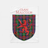 Couverture Polaire Malcolm Tartan Scottish Plaid Lion Rampant (Devant)