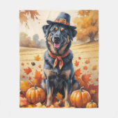 Couverture Polaire Malinois Belge À L'Automne Quitte L'Art Thanksgivi (Devant)