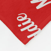 Couverture Polaire Malinois belge en rouge avec nom Chien de Noël (Coin)