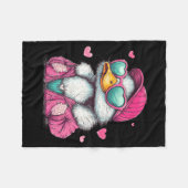 Couverture Polaire Mallard Duck Hunting Funny Valentine's Day Heart G (Devant (Horizontal))