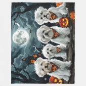 Couverture Polaire Maltese Halloween Épouvantable (Devant)