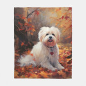 Couverture Polaire Malti Tzu à l'automne Feuilles automne Inspire (Devant)