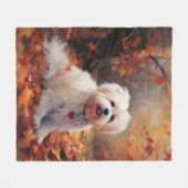 Couverture Polaire Malti Tzu à l'automne Feuilles automne Inspire (Devant (Horizontal))